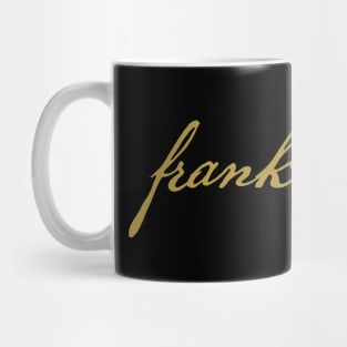Frankincense Christmas Gift Minimal Typography Gold Script Mug